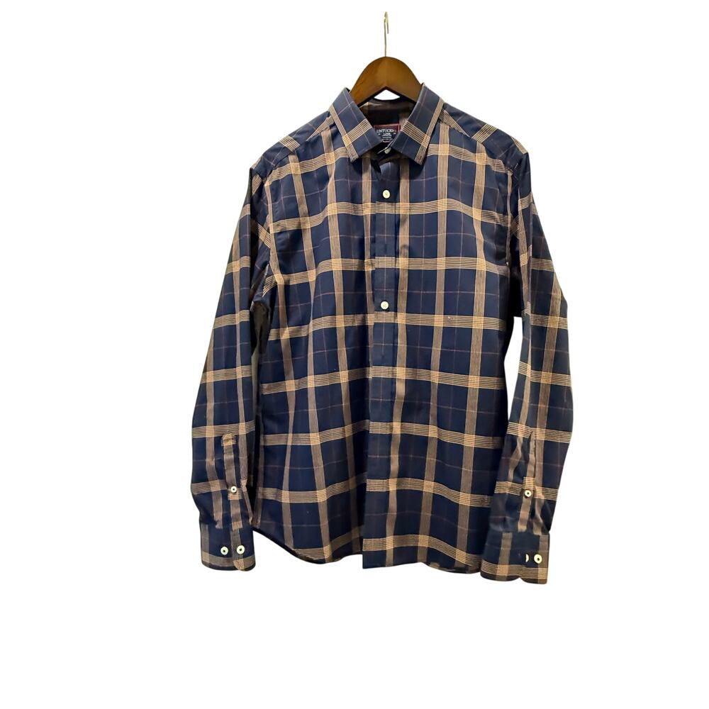 UNTUCKit Mens Size Large, blue and red plaid shirt